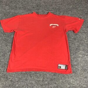 VTG Detroit Red Wings T Shirt Mens Large Red 90s Short Sleeve Embroidered Hockey